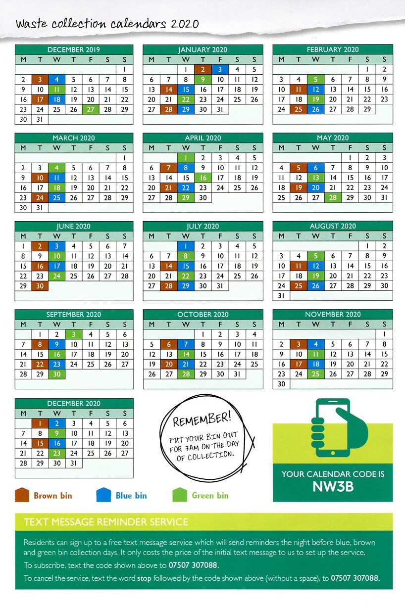 Bin Collection Dates Ellerker Parish